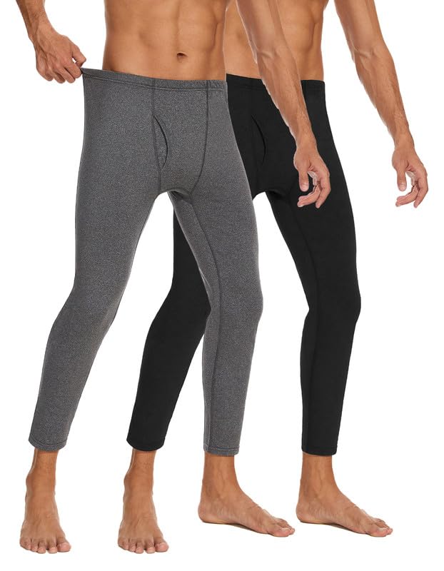 SIMIYA Lange Unterhosen für Herren, Thermounterwäsche, Thermohosen, ultraweiche Hosen, Basisschicht, warme Leggings für Ski, drinnen und draußen, kalter Winter