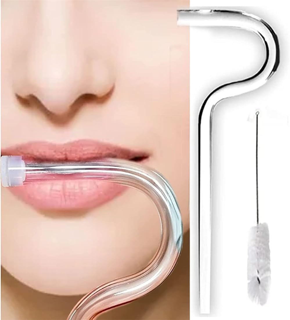 Anti Wrinkle Straw, Clear Reusable Glass Straws with