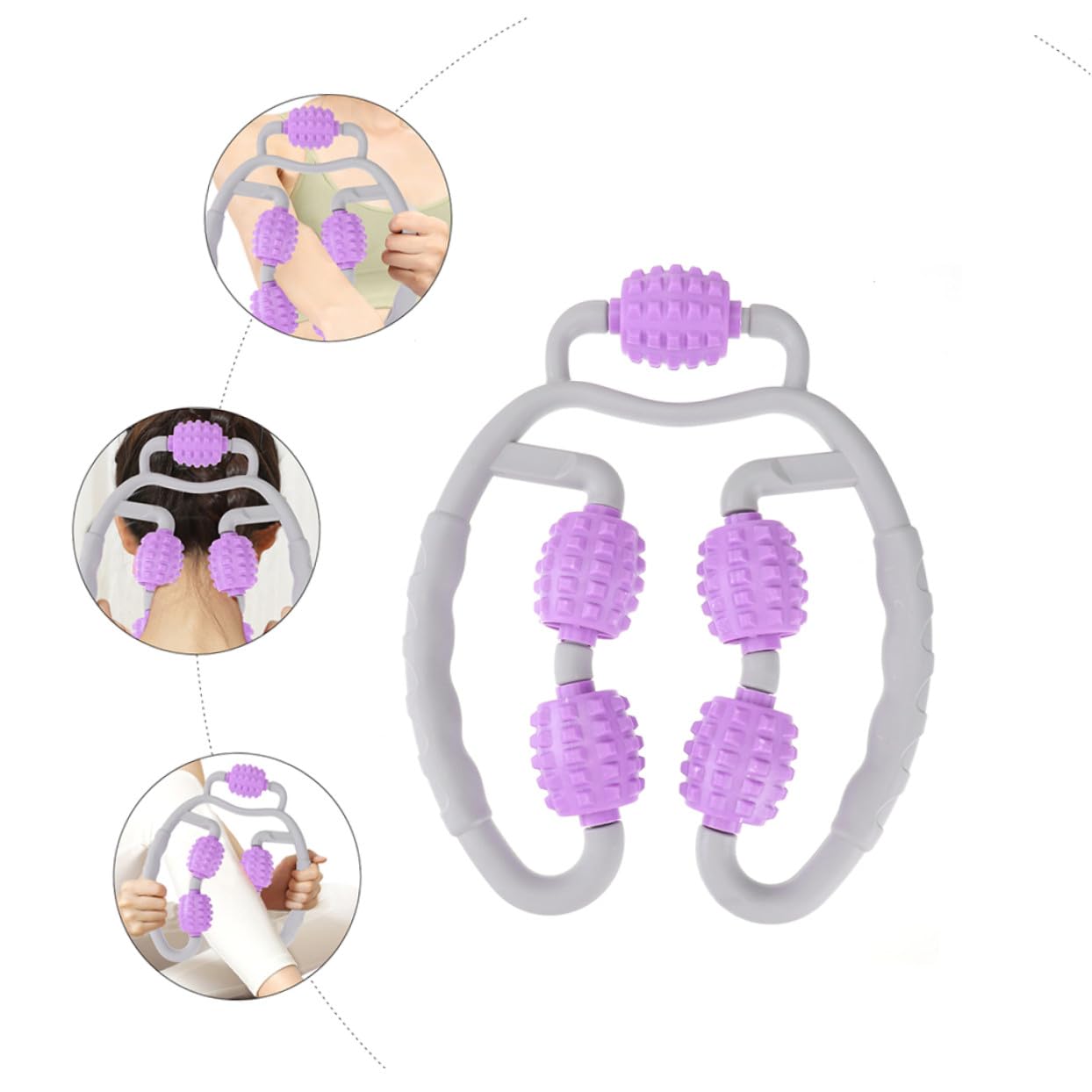 Rodillo de Masaje Portátil para Músculos de Piernas y Brazos, 2 Piezas, Material Abs, Uso Doméstico para Relajación Después del Ejercicio