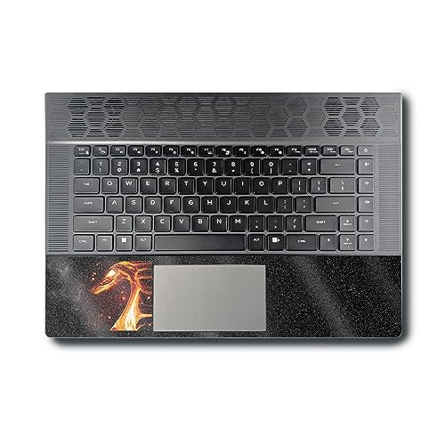 Image of MightySkins Glossy Glitter Skin Compatible With Alienware X16 R1 (2023) Full Wrap Kit - Flaming Dragon | Protective, Durable High-Gloss Glitter Finish | Easy To Apply & Change Styles | Made in the USA