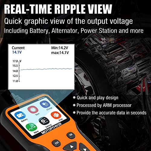 Motopower MP0515A 12V Car Battery Charge Tester And Alternator Analyzer thumb #5