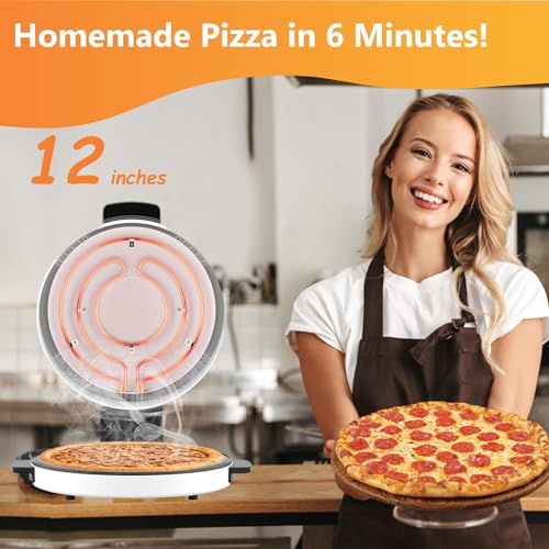 Four à pizza électrique 12 pouces : machine de table 2000W double face - 3