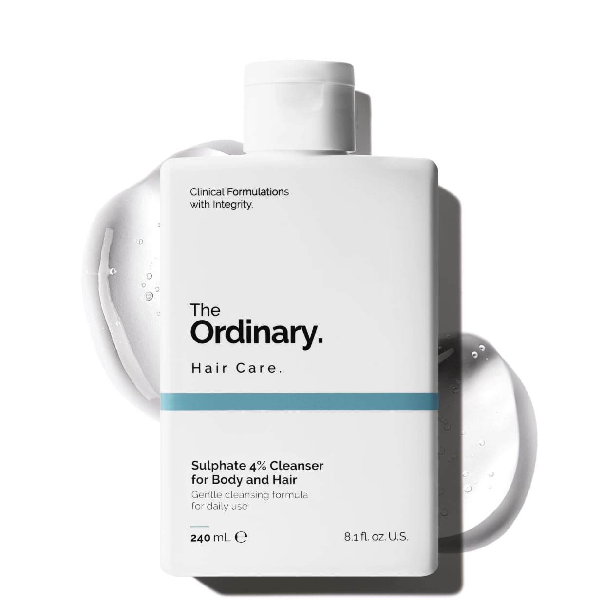 The Ordinary Sulphate 4% Cleanser for Body and Hair, Gentle Fragrance-Free Shampoo and Body Wash, 8.1 Fl Oz
