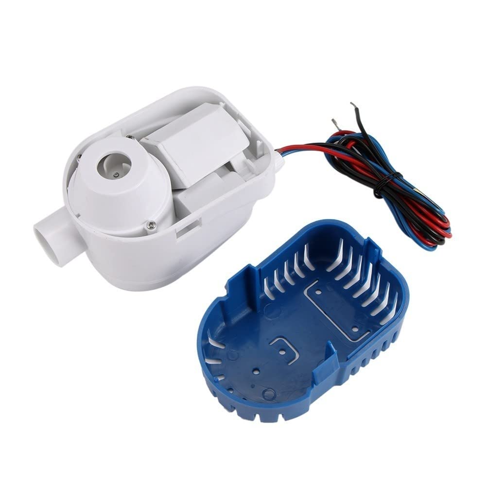 Bomba sumergible Bomba de agua ultra silenciosa Bomba de achique automática for barcos 600 GPH, 750 GPH y 1100 12 V, sumergible, motor CC voltios, hidroaviones, casas flotantes(750GPH)