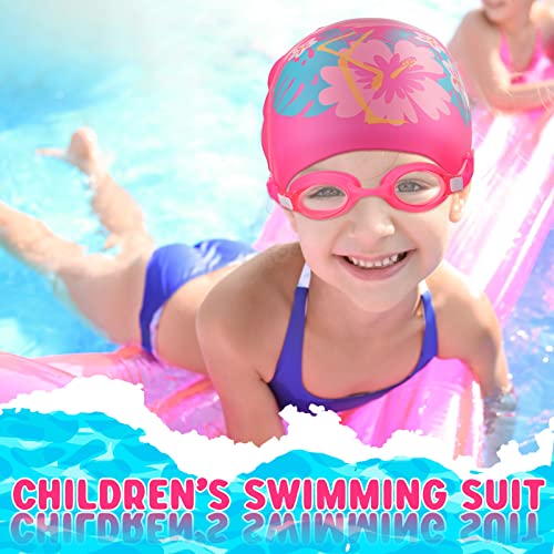 12 Pcs Silicone Swim Caps For Kids Girls Durable Waterproof Swimming Caps Age 2-14 Cute Unicorn Mermaid Flamingo Bathing Cap With Goggles Ear Plug Nose Clip For Long Short Hair Boys Girls Toddler #TOP3