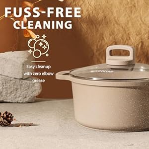 CAROTE 13pcs Taupe Kitchen Pots and Pans Set non stick, Nonstick Cookware Set, Frying pans, Kitchen Essentials, Large Capacity, Induction avaialable CAROTE 13pcs Taupe Kitchen Pots and Pans Set non stick Nonstick Cookware Set Frying pans Kitchen Essentials Large Capacity Induction avaialable