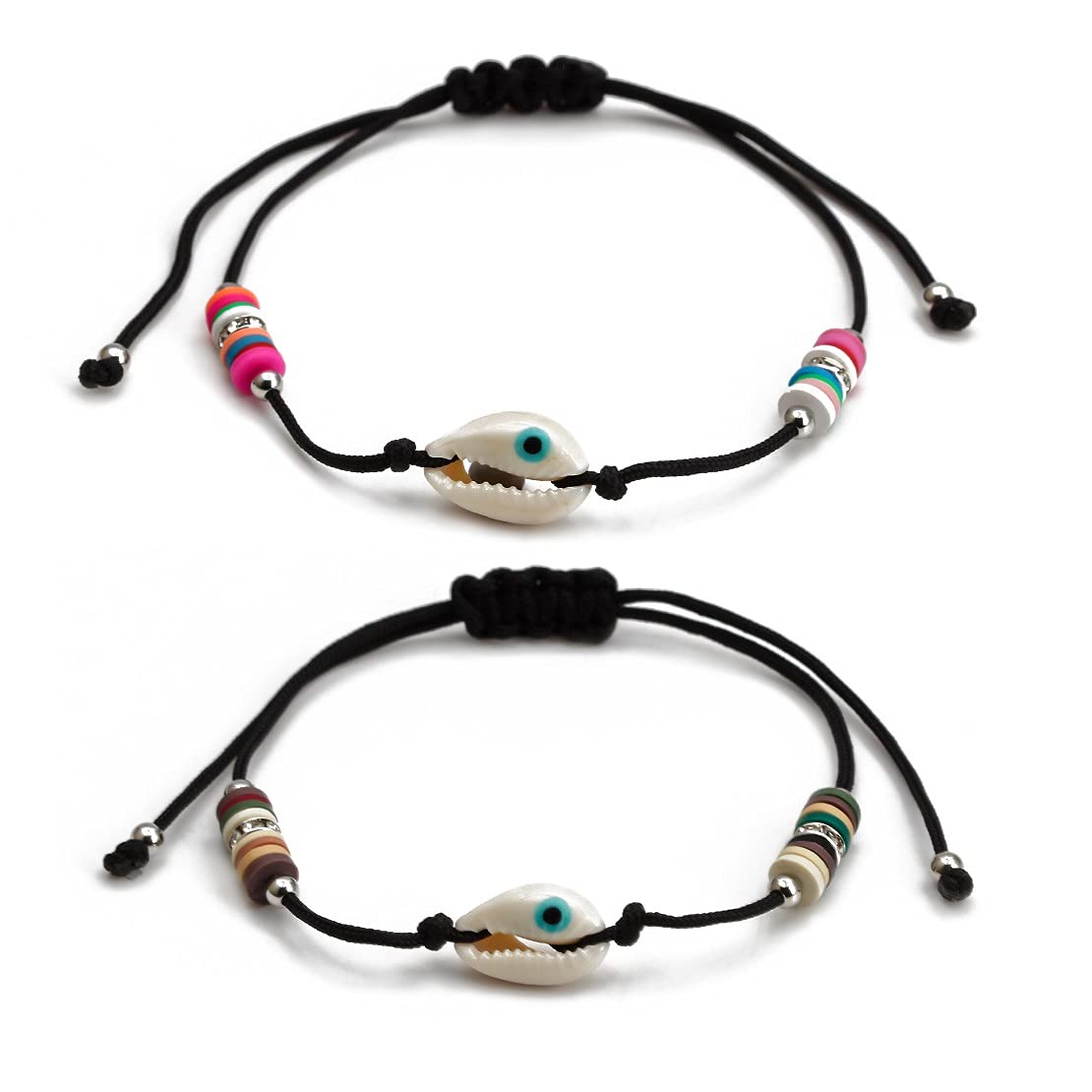 See full amazon price history chart for 2pcs Shell Evil Eye Charms Bracelet Soft Clay Bracelet Braided Rope Chian Adjustable Beach Bracelets Bohemian Jewelry for Women Girls 2pcs Shell Evil Eye Charms Bracelet Soft Clay Bracelet Braided Rope Chian Adjustable Beach Bracelets Bohemian Jewelry for Women Girls (B097P29GJD) Amazon Price History, Amazon Price Tracker