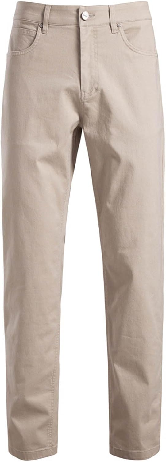 Mens Cotton Golf Pants Stretch Travel Work Dress Pants Lightweight Fashion Casual Outdoor Trousers with Pockets