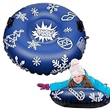 APODESS 47 inches Snow Tube Aufblasbarer Schlitten Schnee Schlitten Snowtube Schneereifen Kinder Reifen Schlitten Schneeschlitten für Kinder und Erwachsene mit 0,6 mm Dicke