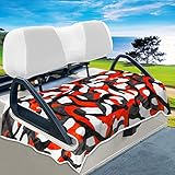 YOKYHOM Golf Cart Seat Covers, Red Golf Cart Seat Towel Blanket Keeps Seat Cool and Clean, 100% Microfiber, 51''x 31'', for EZGO, Club Car and More Golf Carts