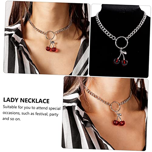 Collier pendentif cerisier chic en alliage élégant pour femmes - 7