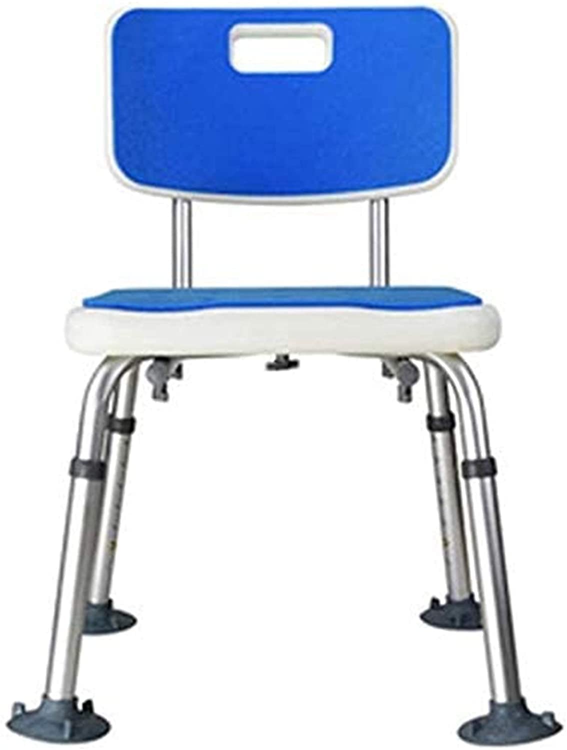 Taburete de Ducha Asiento de Ducha Sillas de Ducha Regulables en Altura con Brazos y Respaldo Asientos de Ducha Baño Seguridad Antideslizante (Azul B) (Blanco B) (Azul C)