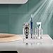HAOYUNTE Metal Toothbrush Holder Stainless Steel Chrome Toothbrush Rack, Toothbrush Stand for Electric Toothbrush, Toothpaste, Razors, Facial Cleanser, Bathroom Storage Organizer