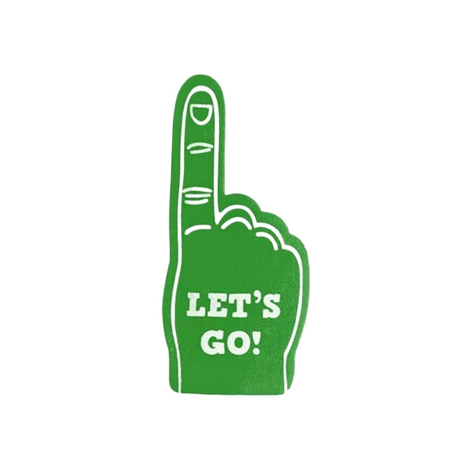 1pc Giant EVA Foam Finger Universal Cheerleading Hand Props Sports Event Cheering Palm Party Number 1 Fans Team Support Tool for Parties Celebration(Green)