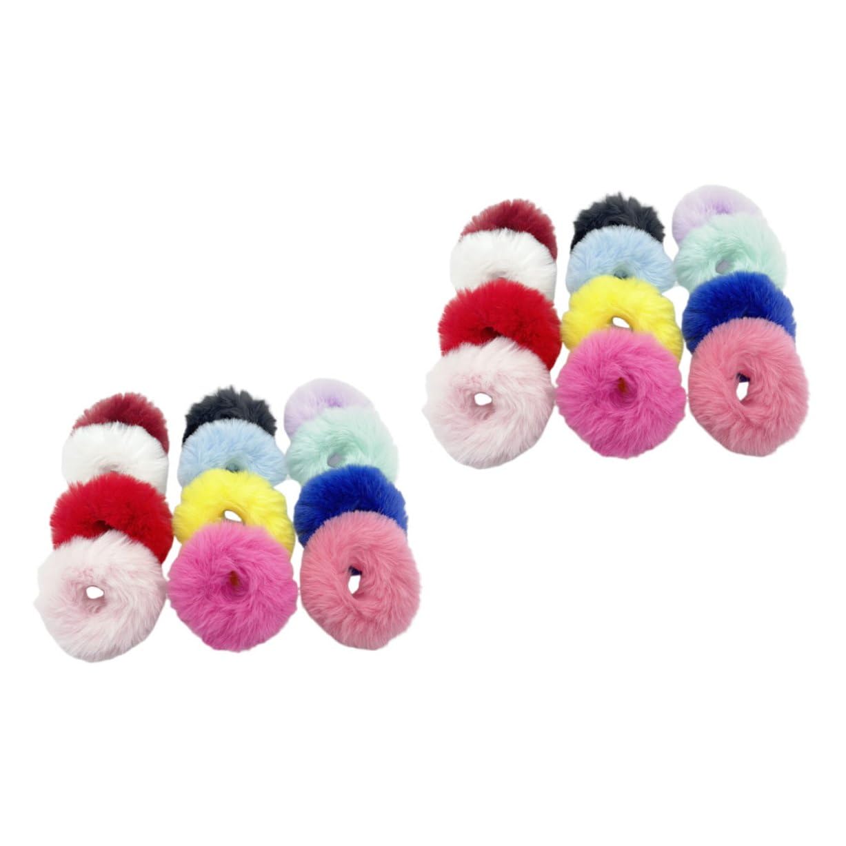 Homoyoyo 30 Piezas de Anillos Elásticos de Felpa Cabello para Mujer y Niña Buena Elasticidad y Diseño Sencillo para Uso Diario y Peinados Elegantes
