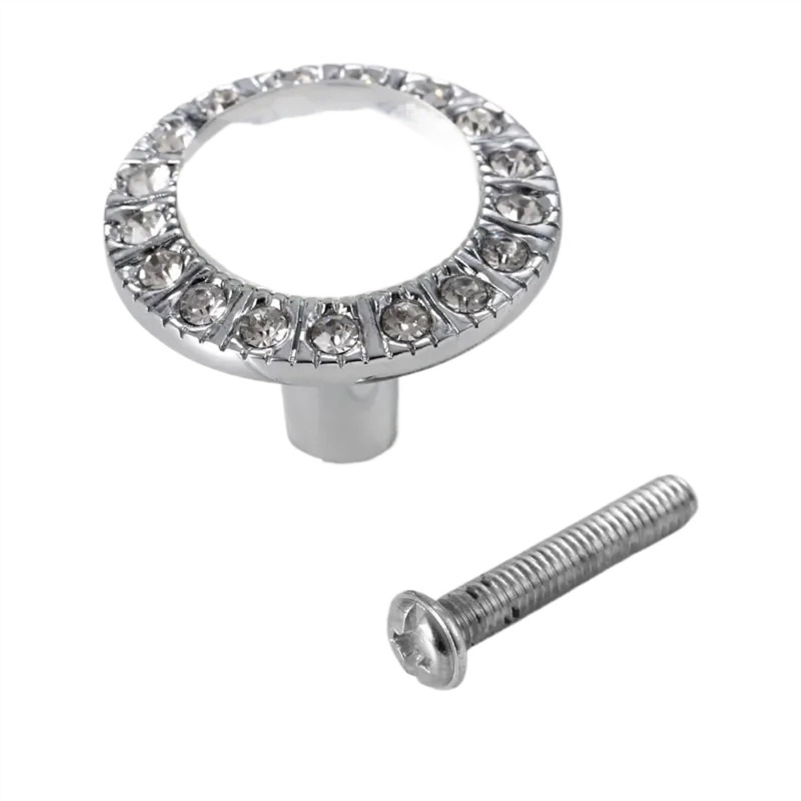 Pomos de cristal blanco de 31mm para armarios y cajones elegantes