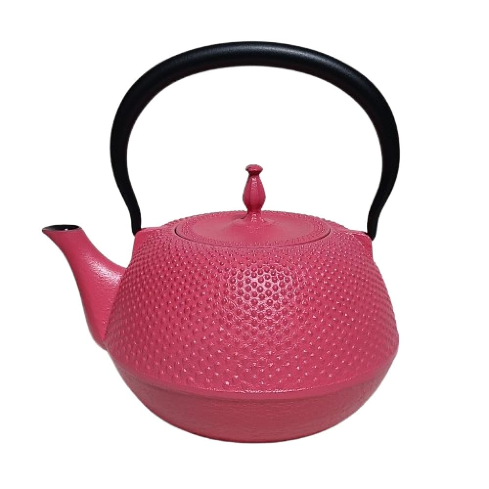 Amazon | 岩手県 水沢鍛造工芸社 南部鉄器 鉄瓶 丸南部アラレ ピンク