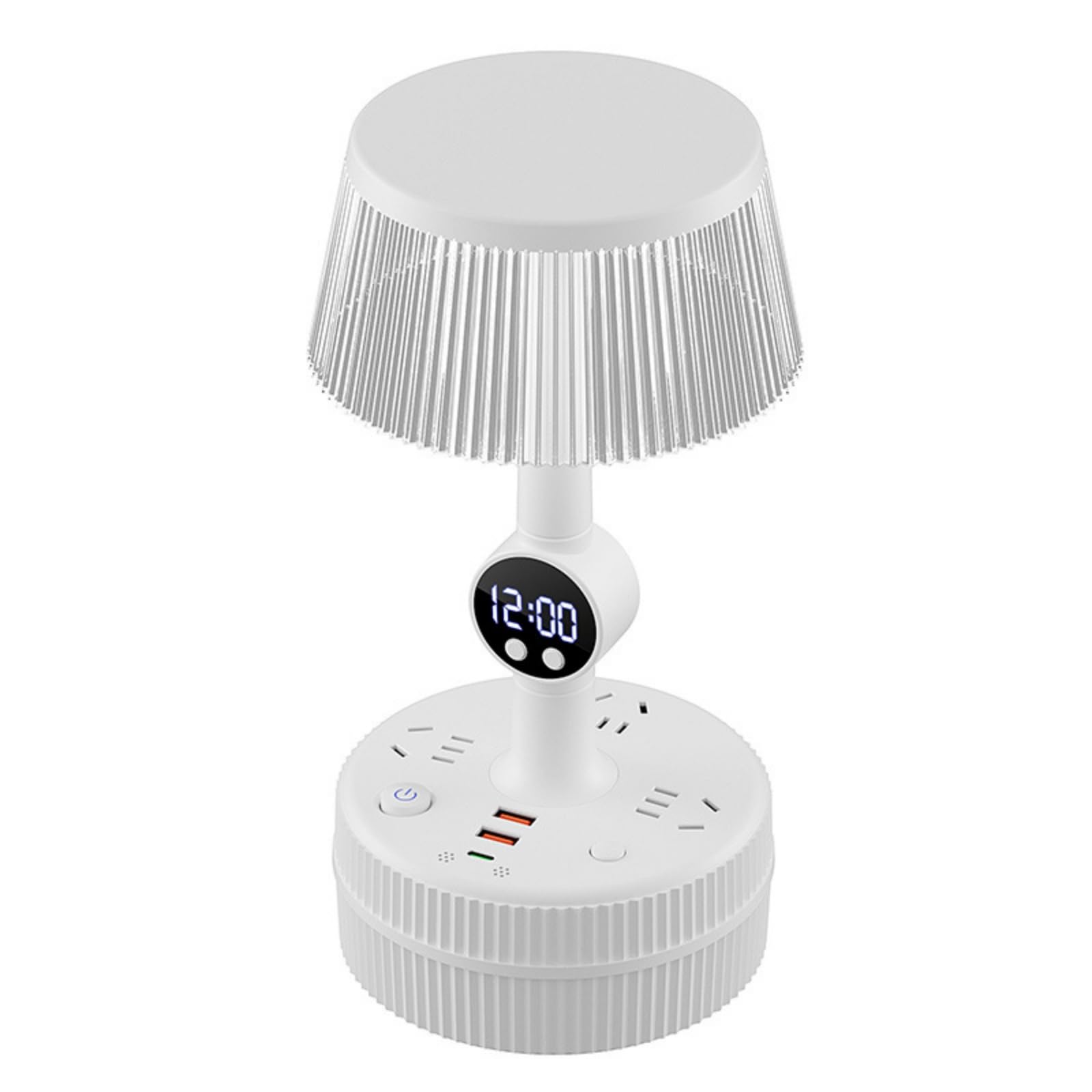 Multifunctional Desk Lamp with Power Strip, 3 Color Dimmable
