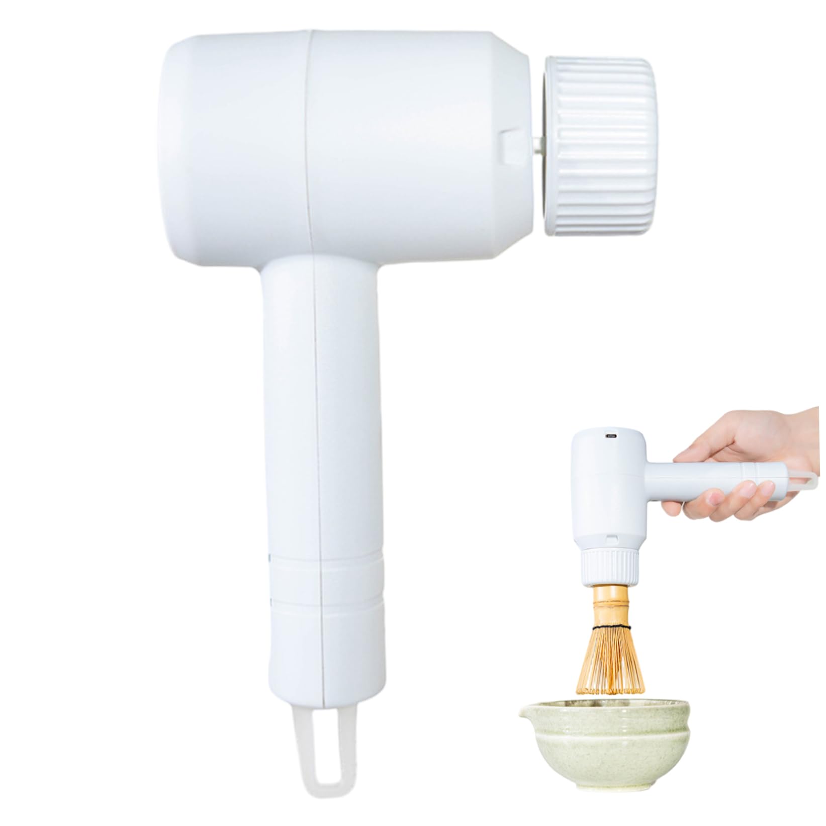 Mélangeur à matcha électrique rechargeable à 3 vitesses avec système anti-éclaboussures