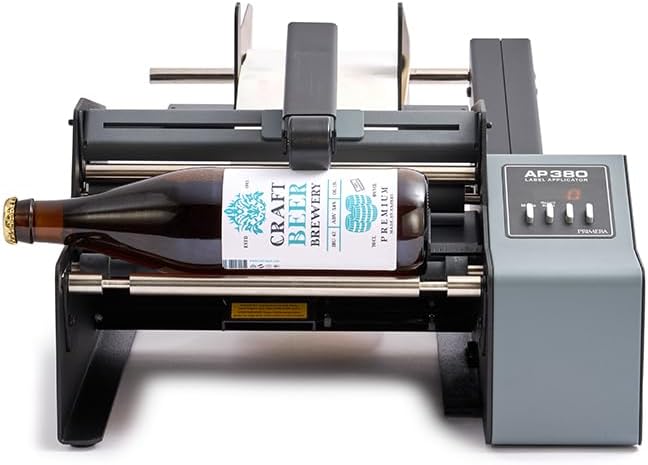 Primera AP380 Label Applicator Bottle Labeling Machine for Cylindrical Containers (74291) - Adjustable, semi-Automatic, Labels up to 1500 containers per Hour