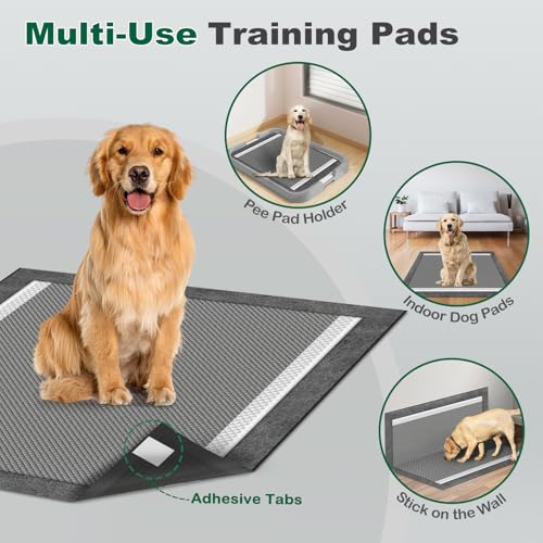 Image of MIZOK Pee Pads for Dogs Charcoal Disposable No Leak Large 28x30in 30Ct | Heavy Duty Carbon Layers, Powerful Odor Eliminator, Extra Thick Dog Pads, Protects Floors from Daily Messes