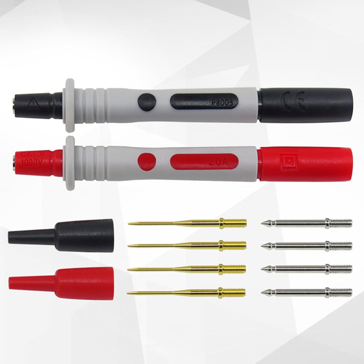 Multimeter Messleitungssatz mit 4-mm Bananenstecker und Krokodilklemme