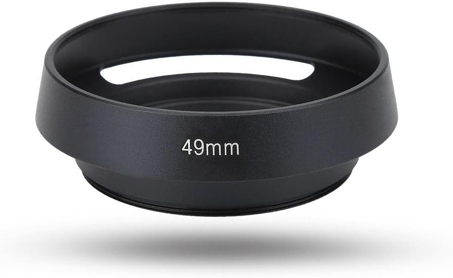 Metal 49mm Vented Lens Hood, 49mm Hollow Lens Hood with