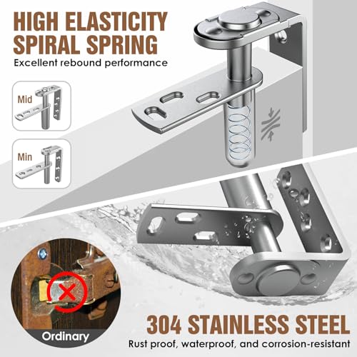 Dolenor MIN Heavy Duty Cafe Door Hinges,304 Stainless Steel Thick Hinges thumb #4