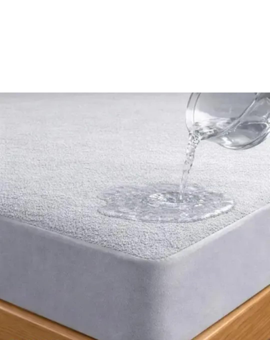 100% waterproof premium cotton feel mattress protector king size 78x72 inch|ultra soft breathable & fitted bed protector terry cover double bed (gray, king)