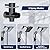 Airlex Shower Head 8'' Rain Shower Head with Handheld Spary, High Pressure Rainfall Showerhead and 4 Modes Handheld Shower Heads Built-in Power Wash with 71 Inch Stainless Steel Hose, Matte Black