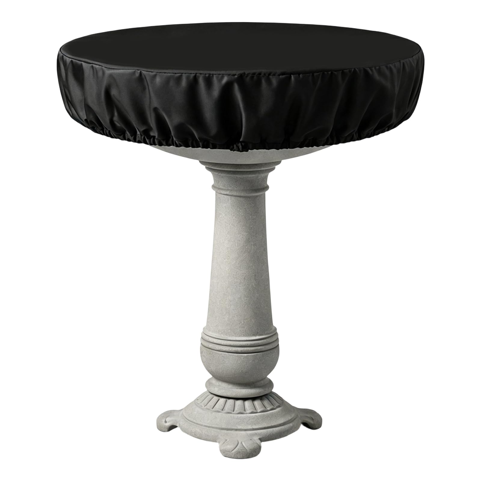 BOXOB Oxford Cloth Bird Bath Cover for 20" to 30" Diameter Bowl (Black)