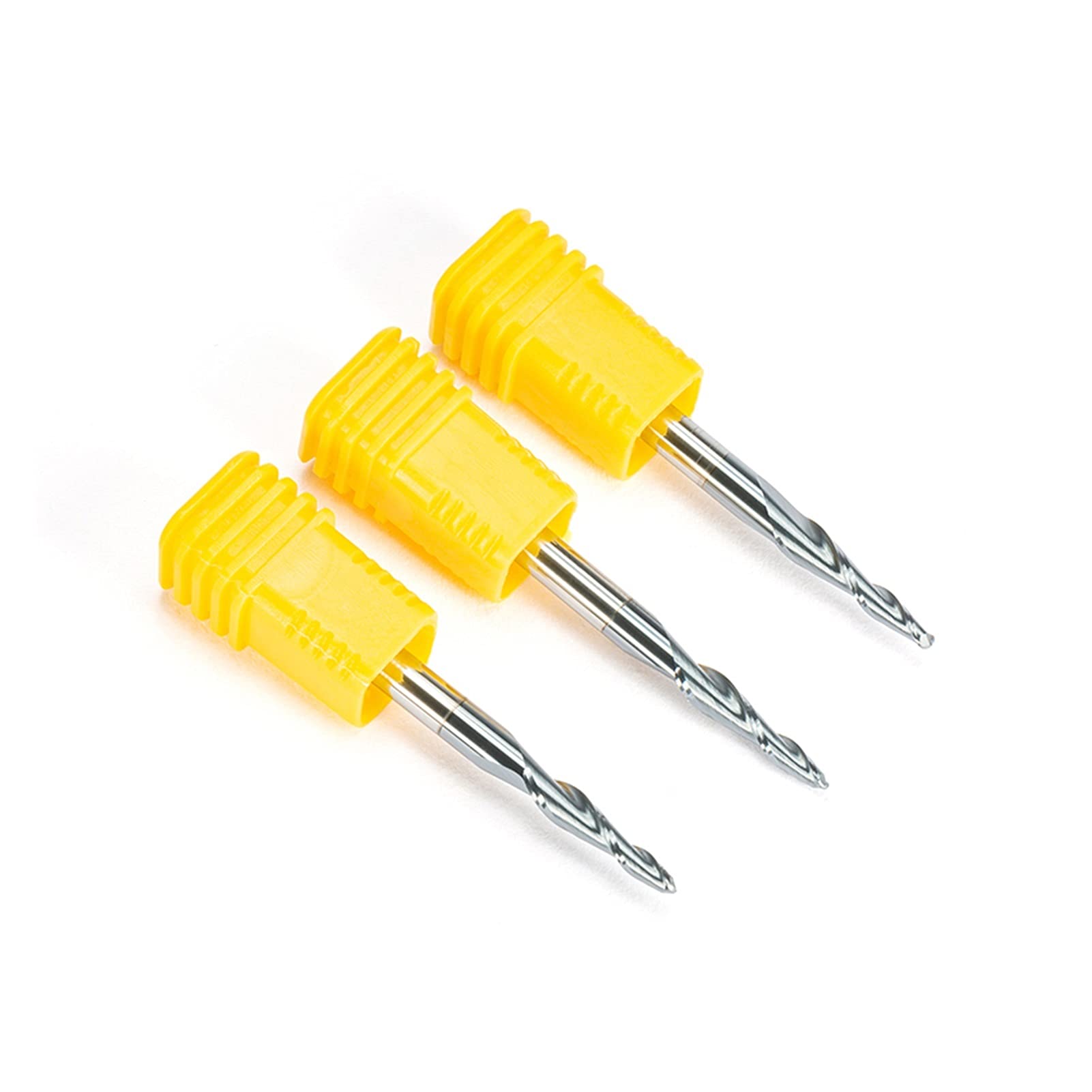 Cortador de fresado de superficie 3 Carburo de tungsteno 4mm Pase Nariz Taper Fin Mills CNC Fresado Cutter Bit Bit CNC Taper Madera Metal 3D Carpintería Fresado Cortador de fresado