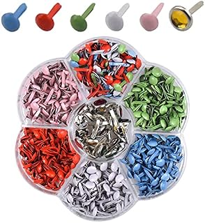 320 Pcs Split Pins Scrapbooking Brads Round Colorful Metal Pastel Craft Brads Paper Fasteners for Craft DIY Stamping Home School Office 5-8 cm