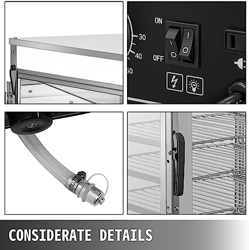 Commercial Electric Steamer with Temperature Control, Five-Layer Stainless Steel Frame, Perfect for Steaming Buns and Keeping Food Warm, Suitable for Buns, Dumplings
