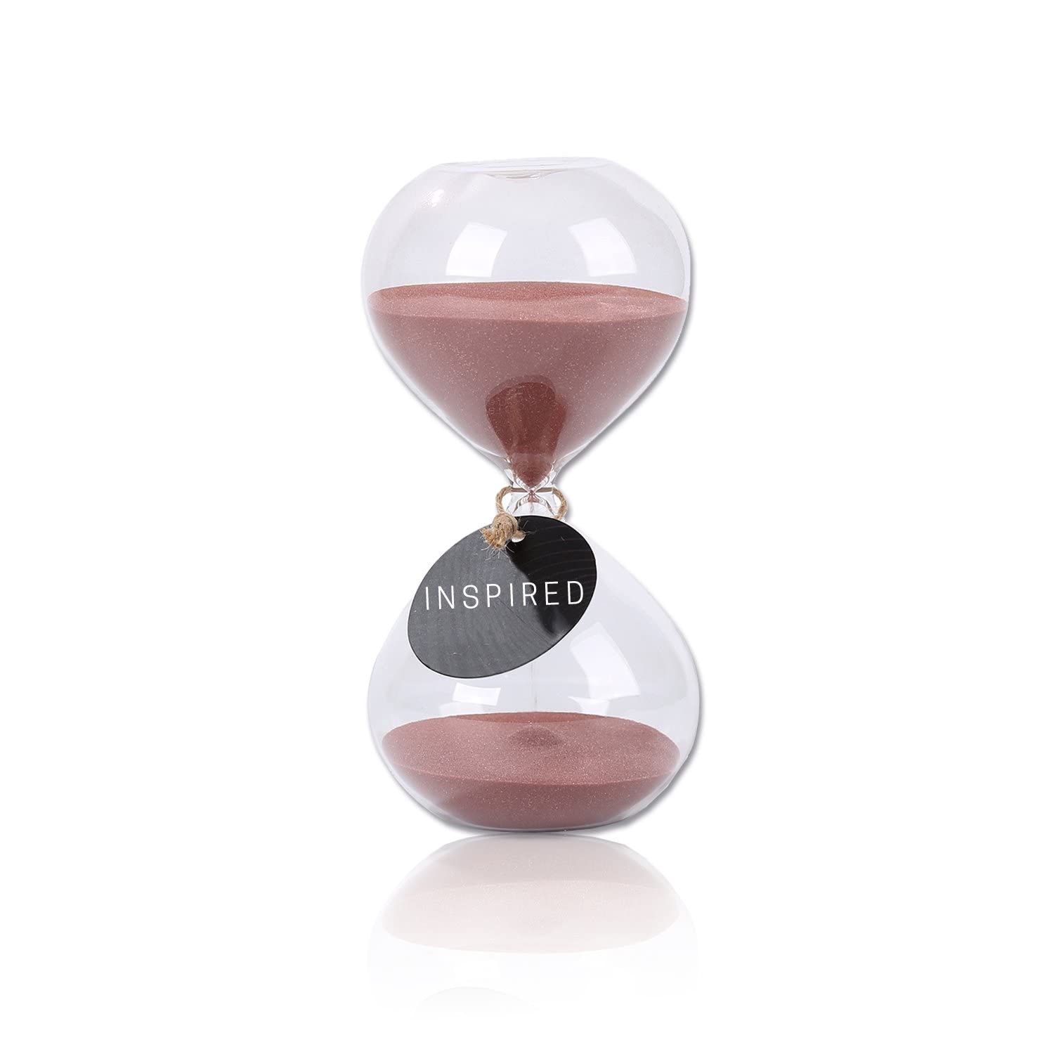 SWISSELITE Puff Sand Timer, Hourglass Sand Timers, Inspired Glass for Home, Desk, Office Decor
