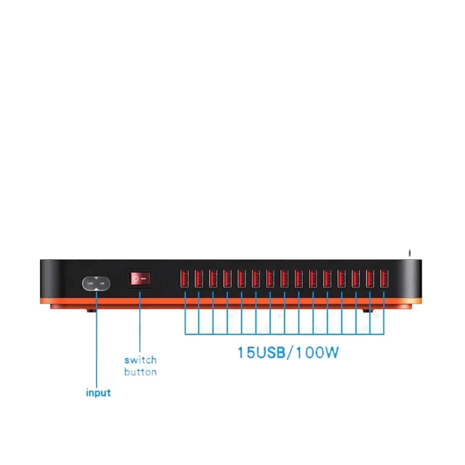 Ładowarka USB o mocy 100 W. 15-portowa stacja ładująca USB do wielu urządzeń