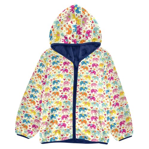 Cute Elephant Boys Fleece Coat,Children's Zip-Up Hoodie Jacket,Baby Warm Fashion Outerwear 3-10T,A113478