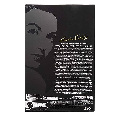 Muñeca Barbie Tribute Collection María Félix Oro y Negro miniatura 6