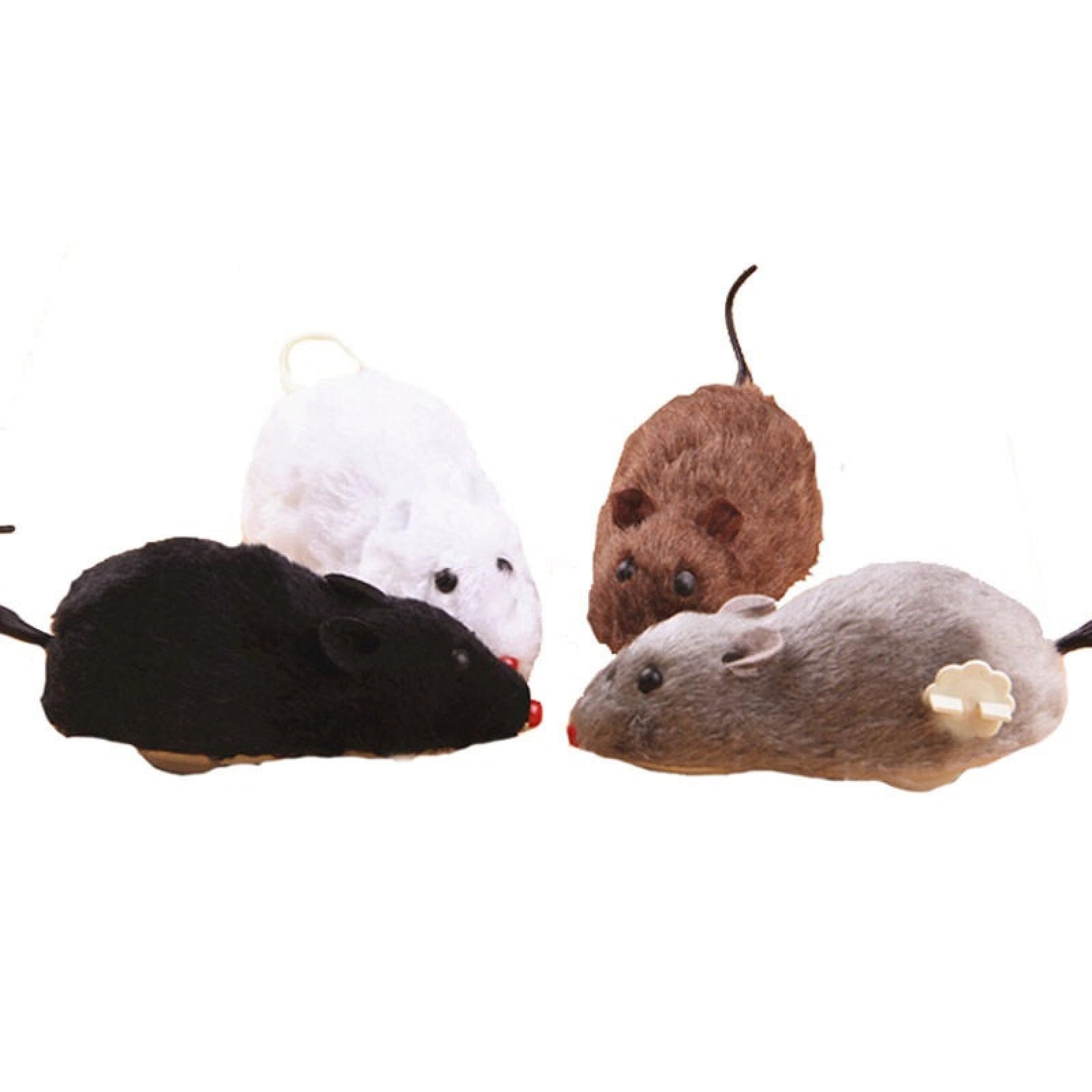 Juguetes para Gatos, Juguetes for Gatos con Mecanismo de Resorte, Peluche ratón, Juguete Interactivo for Mascotas, 4 Unidades