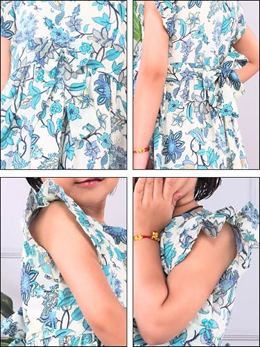 Image of Girls Pure Cotton Soft Frock with Astar, Printed Multicolor for Girl Child