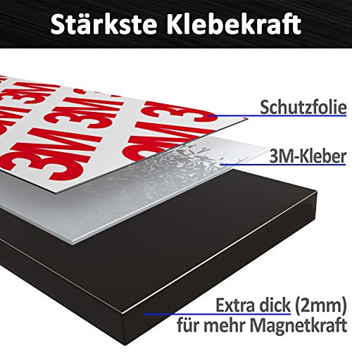 Reorda® Magnetband selbstklebend | Stärkster Halt dank 3M-Kleber | Magnetband mit optimierter Magnetkraft durch Anisotropic Material | Anwendbar in Küche, Schule & Büro