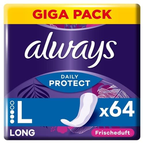Always Daily Protect - Salvaslips para mujer (64 compresas), con aroma fresco, apto para todas las formas, transpirable, flexible