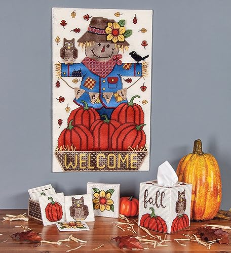 Mary Maxim Autumn Welcome Plastic Canvas Ensemble