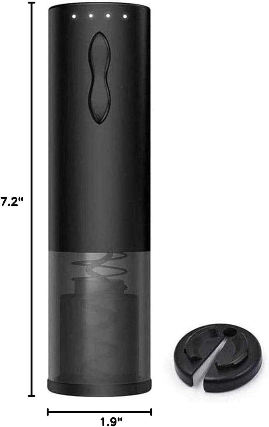 Cordless Electric Bottle Foil Cutter Wine Opener, Black