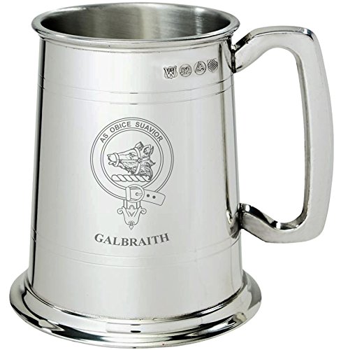 Chope Galbraith Clan Crest tankard étain pour vos soirées de dégustation