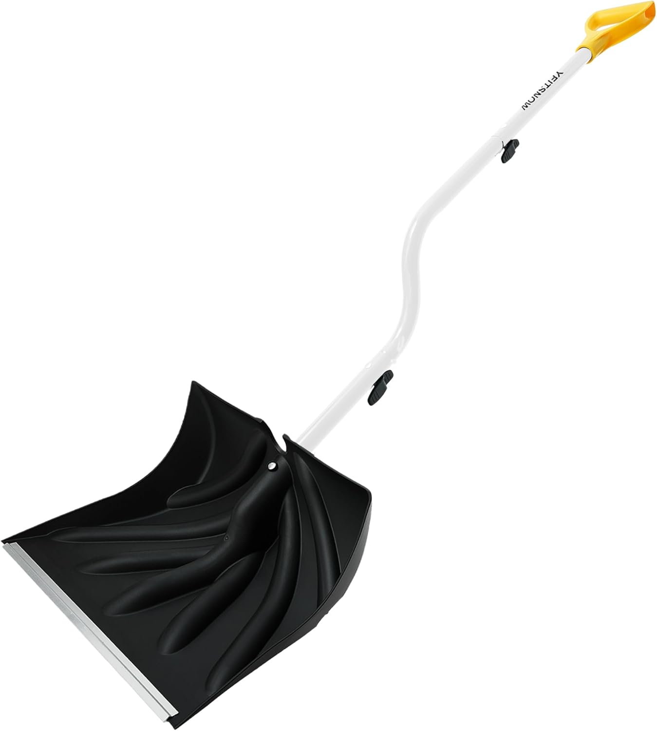 Snow Shovel for Driveway Ergonomic Design 17” Reinforced Heavy Duty Snow Removal Easy Assembled Tool in Winter Snowy Day for Garage Car Parking Port Workshop Barn