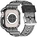 XYF Compatible for Crystal Clear Apple Watch Bands, 46mm Series 11 10 Bumper Case for Men Women Jelly Sport Cover Strap for iWatch Ultra 3 2 Series 11 10 9 8 7 SE 6 5 4 3 (ClearBlack, 46)