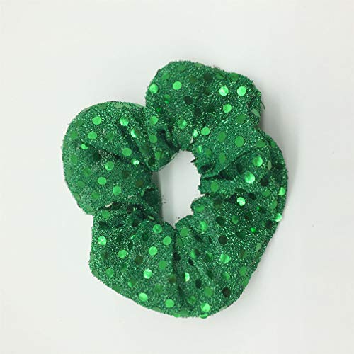 Lurrose 5pcs Christmas Sequined Hair Tie for Girls Sparkling Hair Bands Elastic Ponytail Holders in Vibrant for Festive Occasions - Image 2
