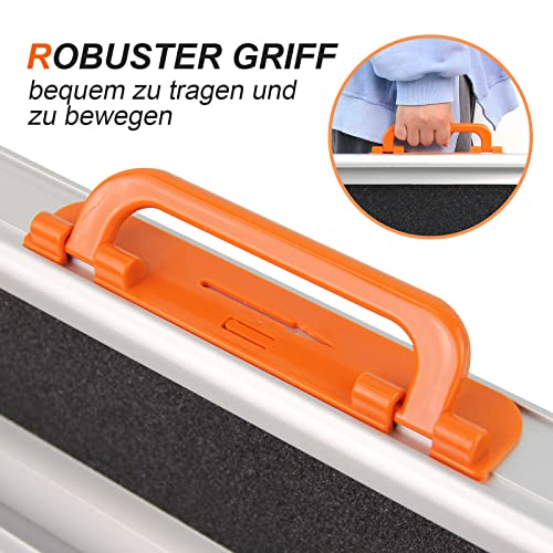 LIEKUMM 2 x 138â244 cm Rollstuhlrampe für Treppen, 300 kg Tragkraft Rollstuhlrampe für Rollstuhl & Scooter, Auffahrrampe für Türschwellen, Bordsteine, Stufen, Elektro-rollstühle, Fahrräder – Bild 7