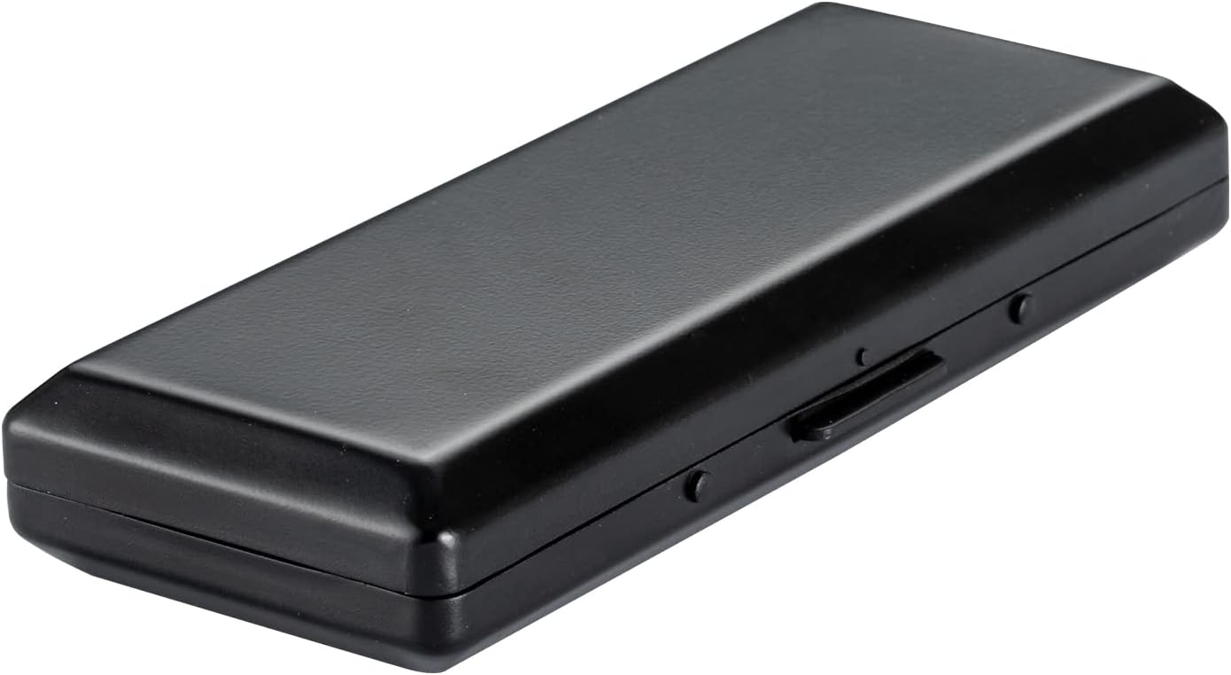Elegant Stylish Simple Metal Cigarette Case Holds 10 100mm Cigarettes (Black)